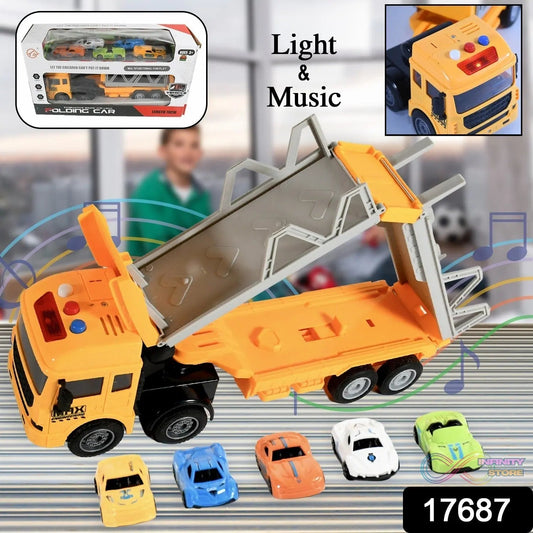Realistic Long - Haul Toy Vehicle Transport Playset with Lights and Sound - infinityexculsivestore.com