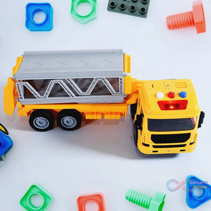 Realistic Long - Haul Toy Vehicle Transport Playset with Lights and Sound - infinityexculsivestore.com