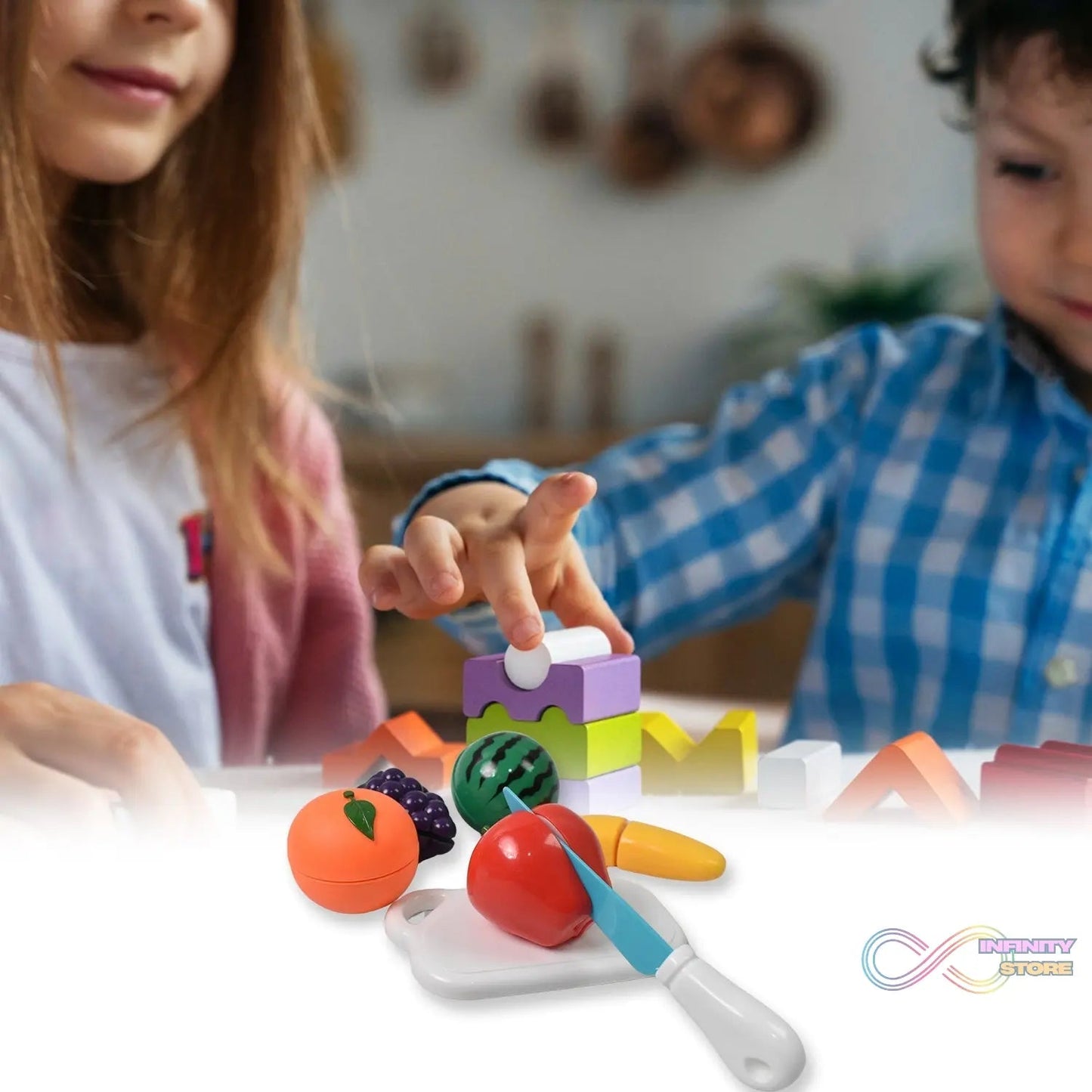 Realistic Sliceable Fruits Cutting Play Toy Set (7 Pcs Set) - infinityexculsivestore.com
