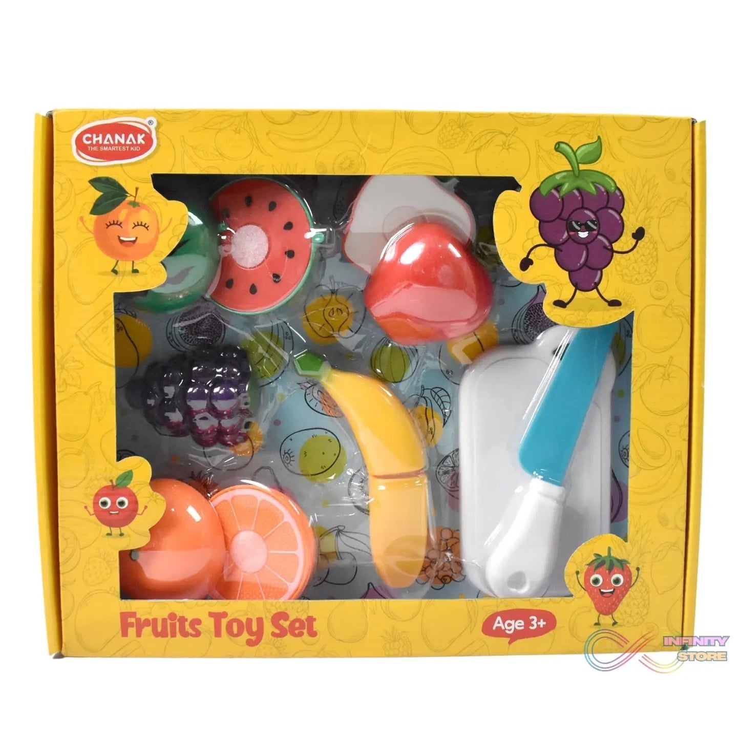 Realistic Sliceable Fruits Cutting Play Toy Set (7 Pcs Set) - infinityexculsivestore.com