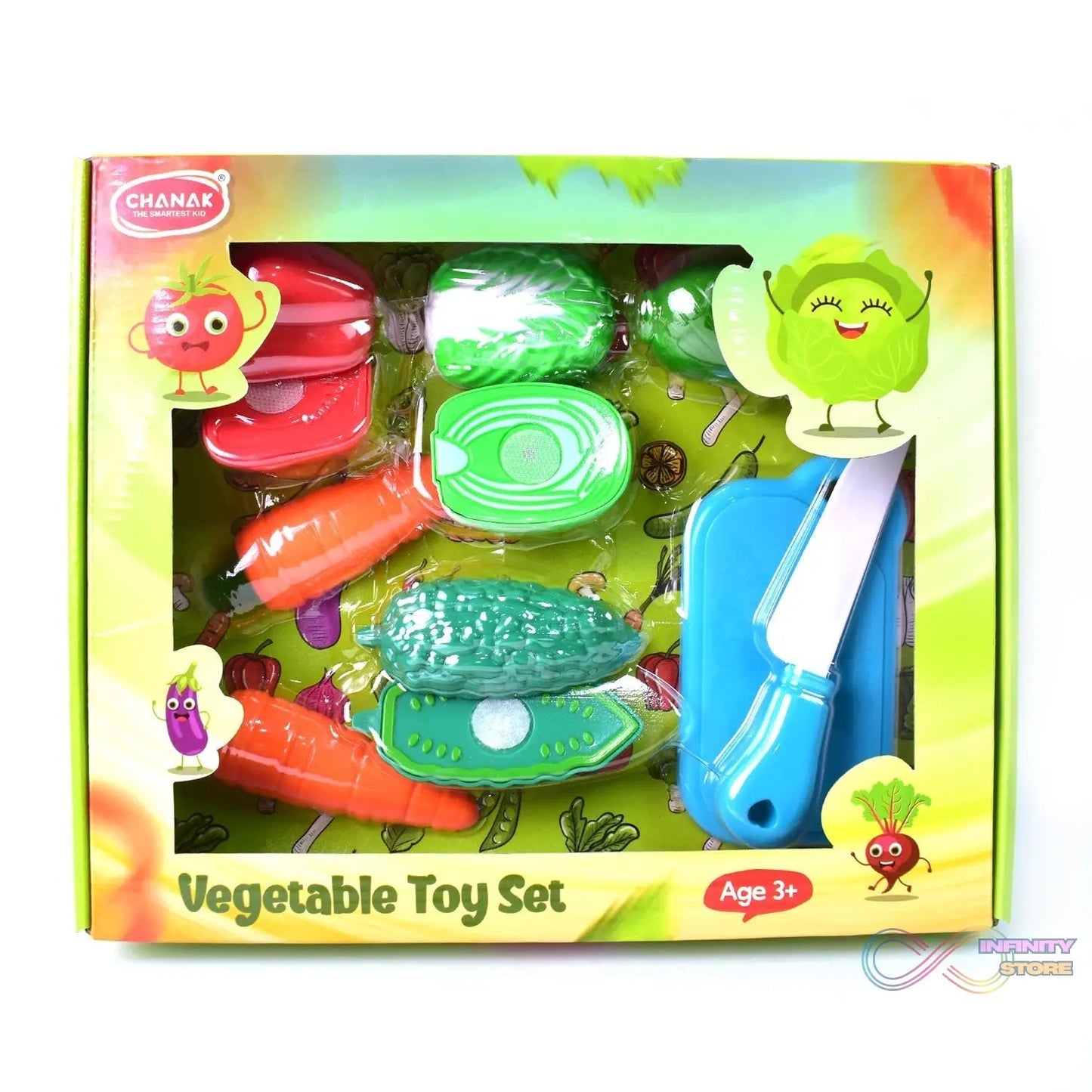 Realistic slice - able fruits and vegetables cut in 2 part play toy set - infinityexculsivestore.com