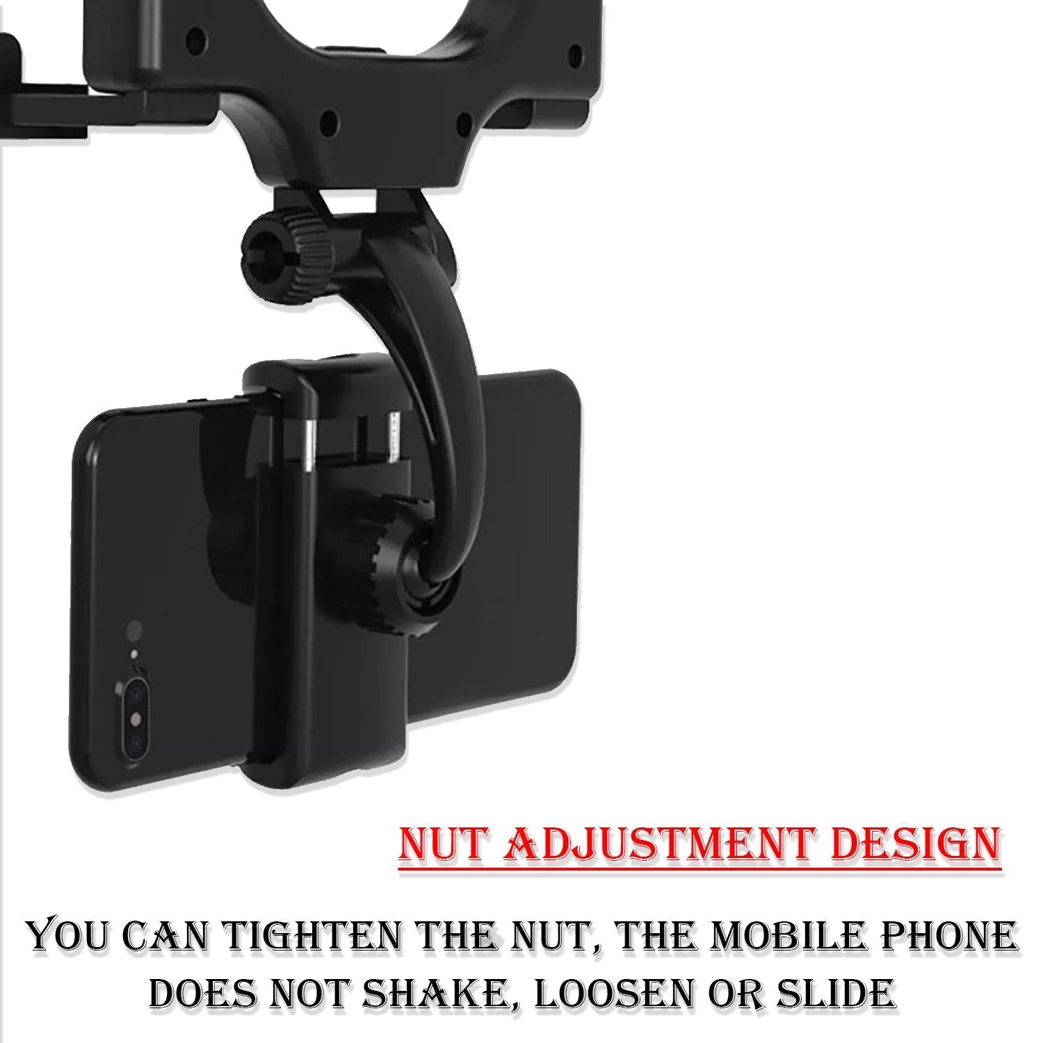Rear View Mobile Holder Universal Vehicle Rear View Mirror Mobile phone Mount Stand - infinityexculsivestore.com