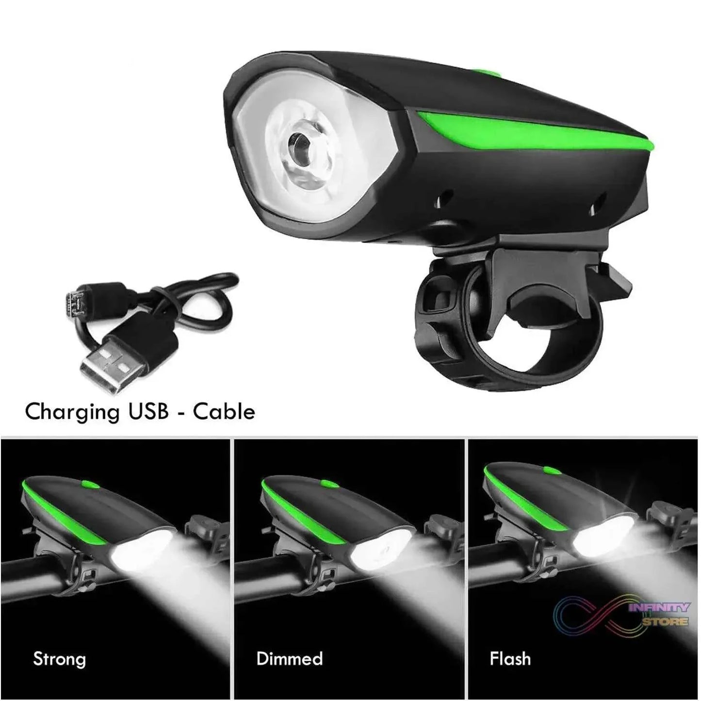 Rechargeable Bicycle LED Bright Light (1 Pc) - infinityexculsivestore.com