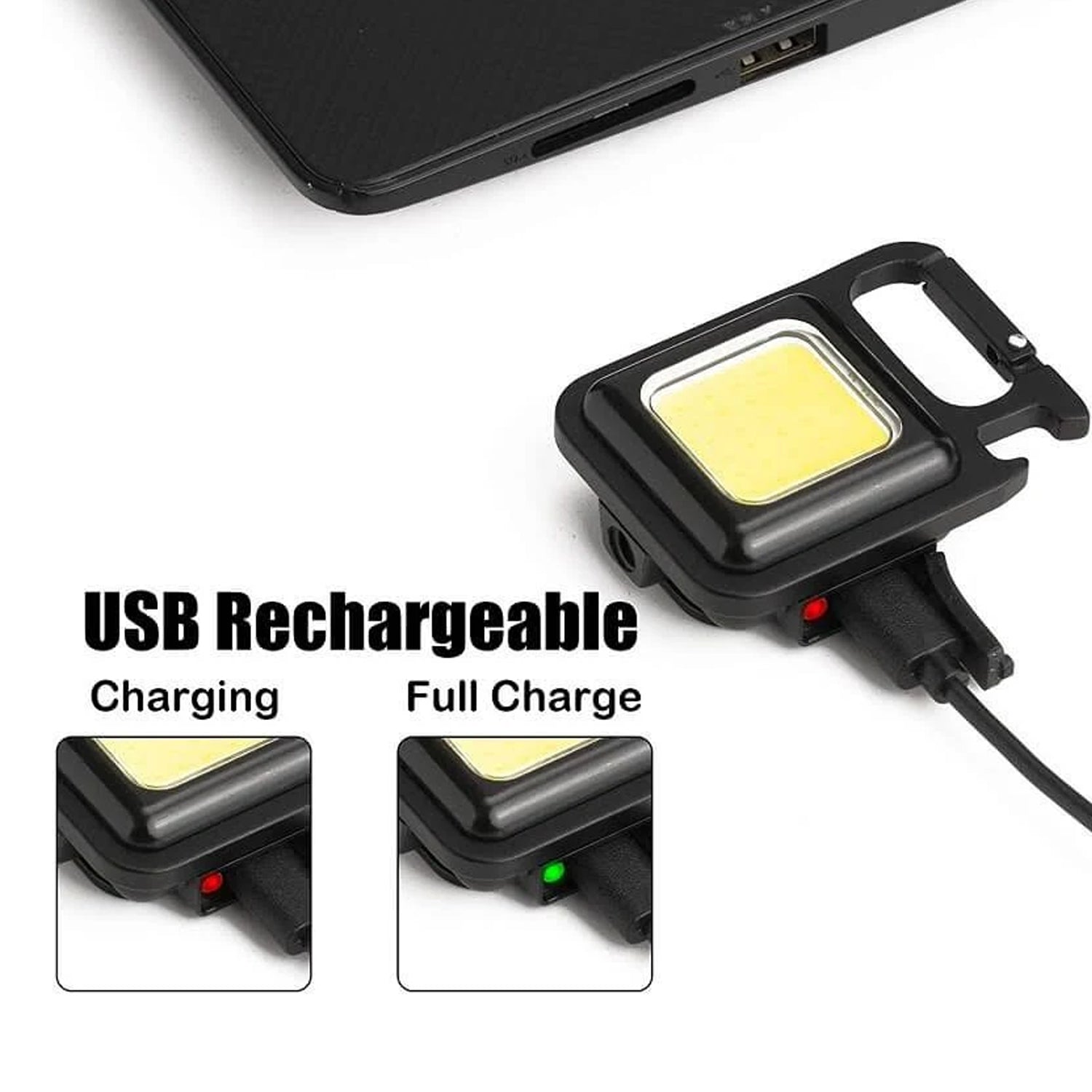 Rechargeable Keychain Mini Flashlight with 4 Light Modes,Ultralight Portable Pocket Light with Folding Bracket Bottle Opener and Magnet Base for Camping Walking - infinityexculsivestore.com