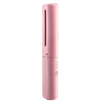 Rechargeable Mini Hair Straightener, Travel Portable USB Charging Cordless Hair Straightener Bursh, Three Temperature Adjustments Flat Iron Comb (1 Pc) - infinityexculsivestore.com