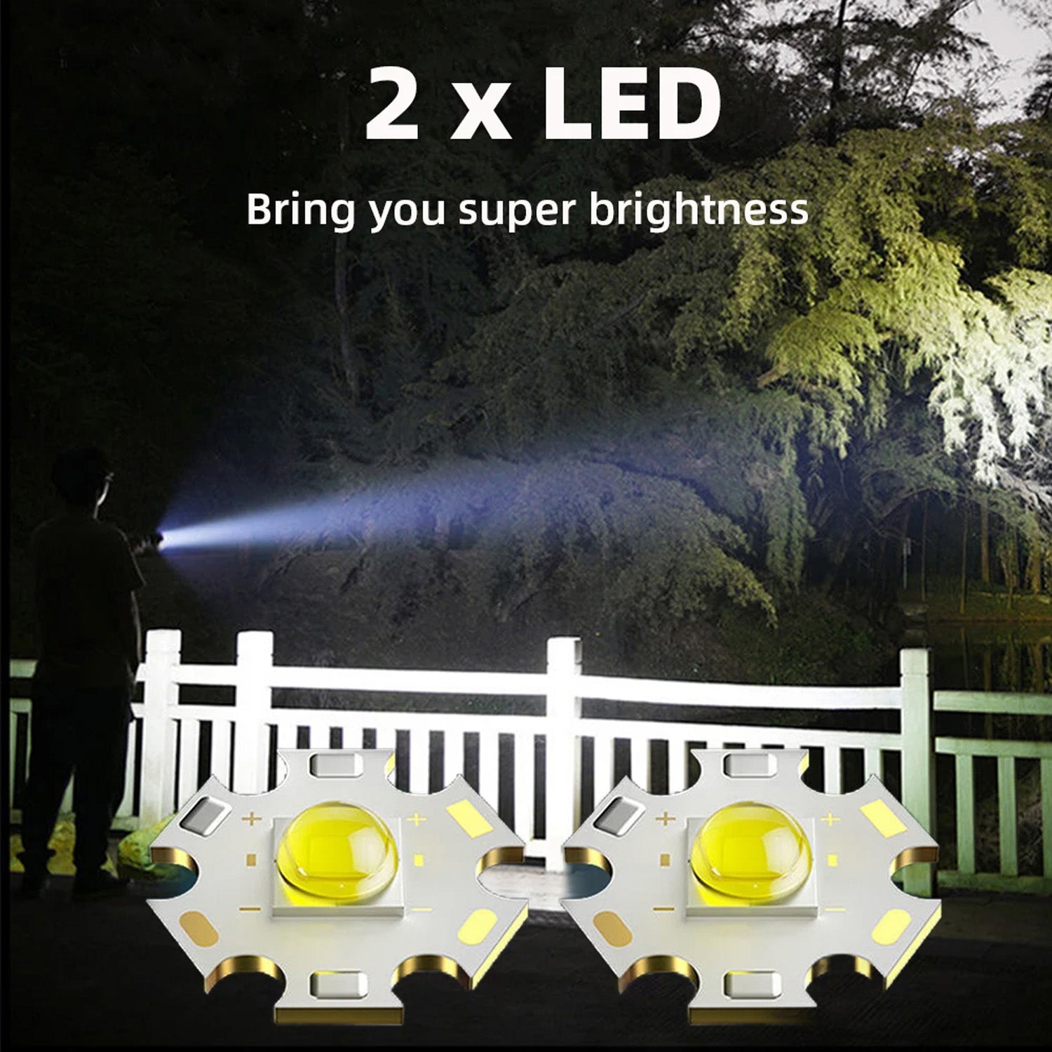 Rechargeable Mini LED Flashlight with Power Bank, 3 Modes (1 Pc) - infinityexculsivestore.com