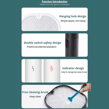 Rechargeable Mosquito Killer Racket with UV Light & USB Charging Base - infinityexculsivestore.com
