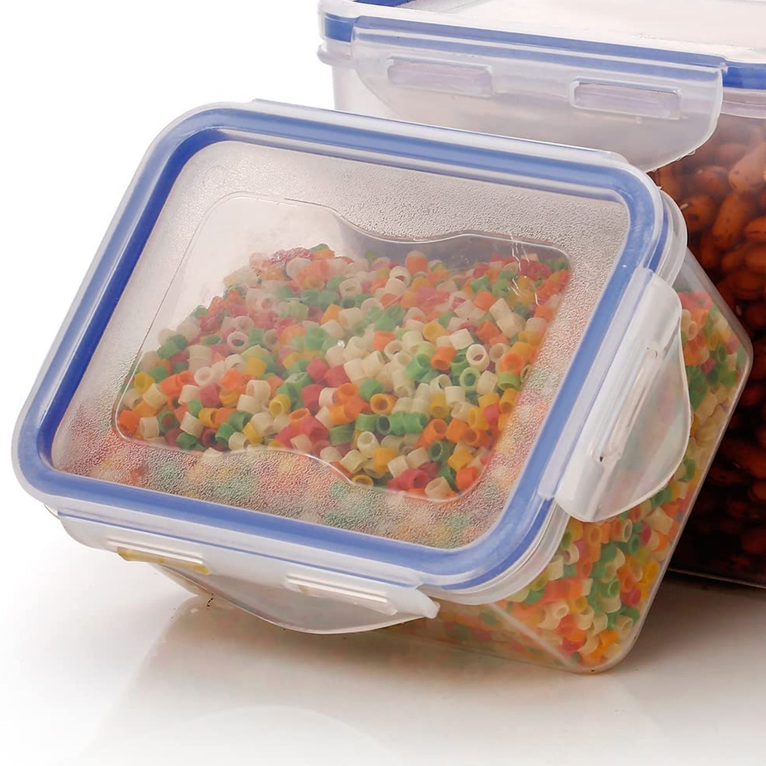 Rectangle Food Storage Containers: Airtight, Leak - Proof Lids (3 - Pack, Clear ABS) - infinityexculsivestore.com