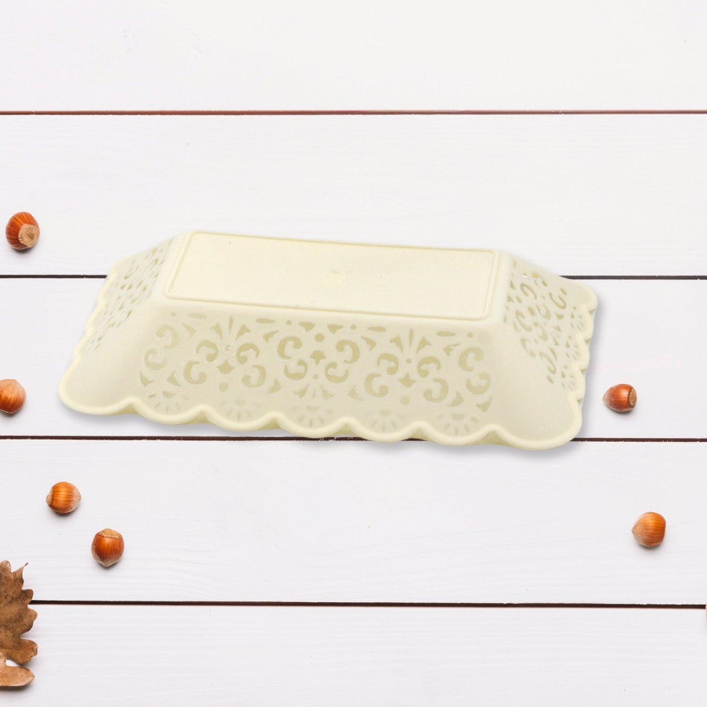 Rectangle Plastic Dinner Plate Snacks / Breakfast, Restaurant Serving Trays Home School Coffee Hotel Kitchen Office (8 Pcs Set) - infinityexculsivestore.com
