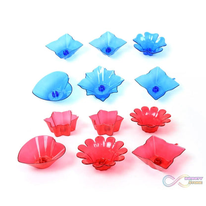 Reflection Diya Combo Plastic Candle Cup with Multi Shape (12 Pcs Set) - infinityexculsivestore.com