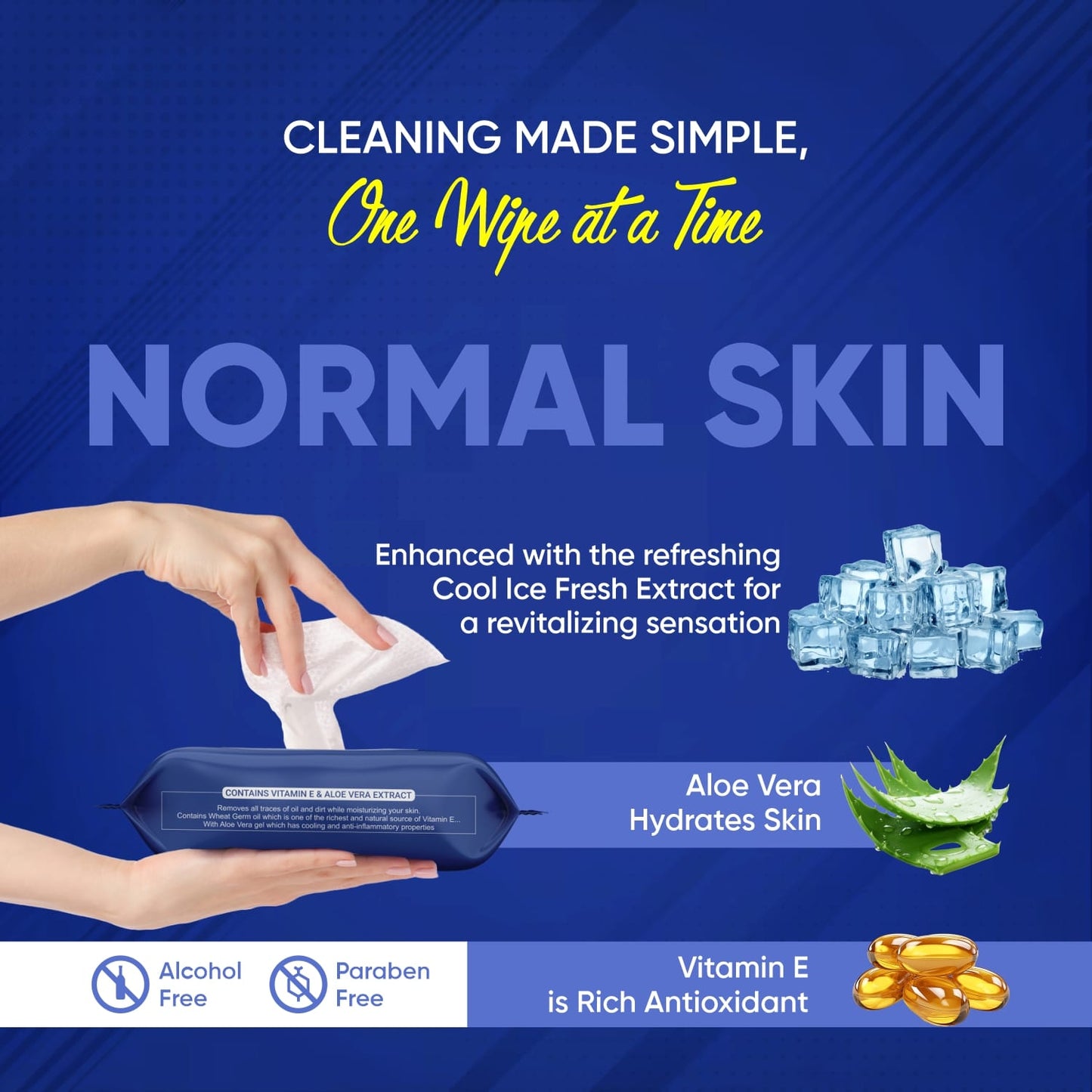 Refreshing Wet Wipes for Face | Facial Cleansing | Refreshing & Skin Hydration| Soothing for skin | pH Balance & Alcohol Free | Nourishing with Fruit extract | 25 Wipes - infinityexculsivestore.com