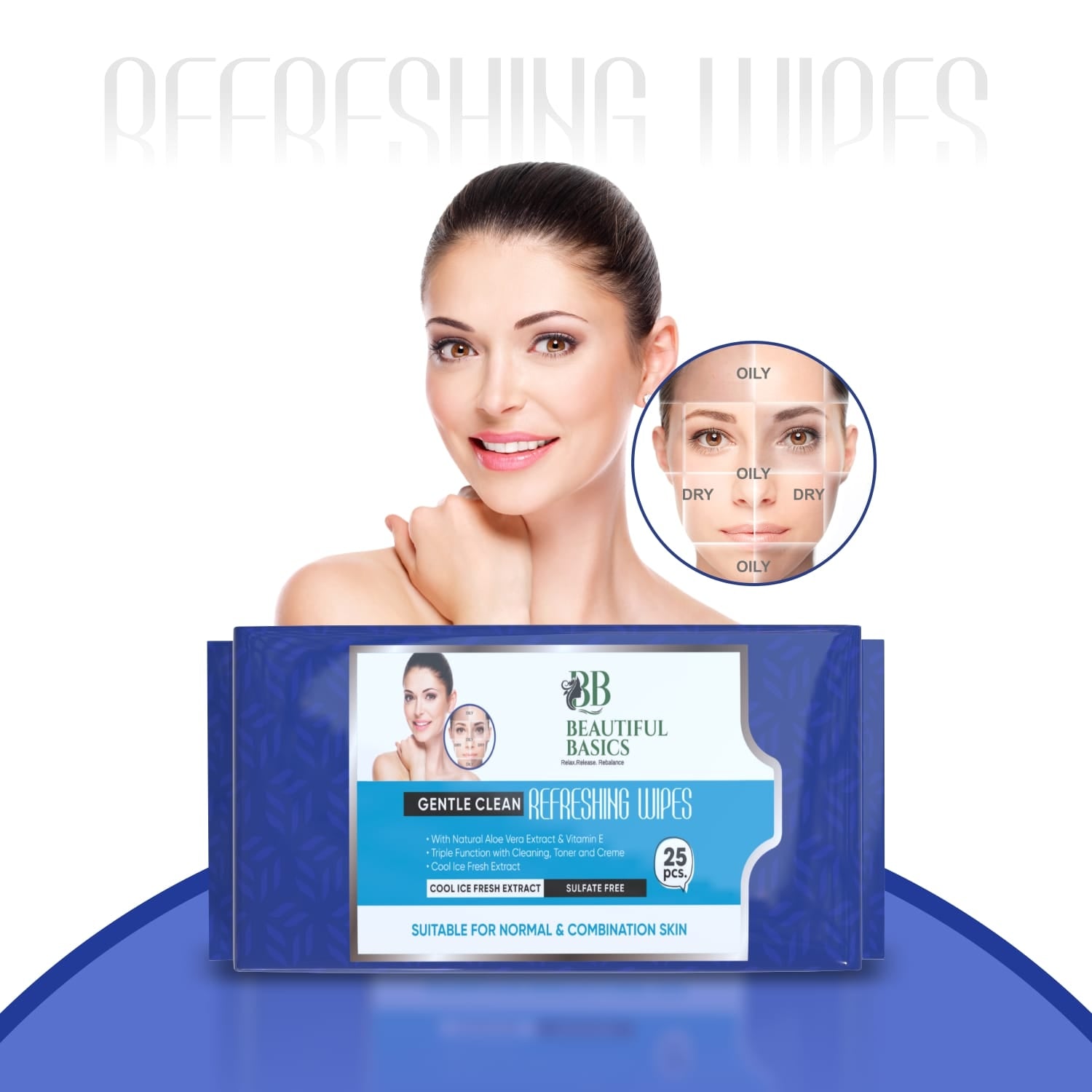 Refreshing Wet Wipes for Face | Facial Cleansing | Refreshing & Skin Hydration| Soothing for skin | pH Balance & Alcohol Free | Nourishing with Fruit extract | 25 Wipes - infinityexculsivestore.com