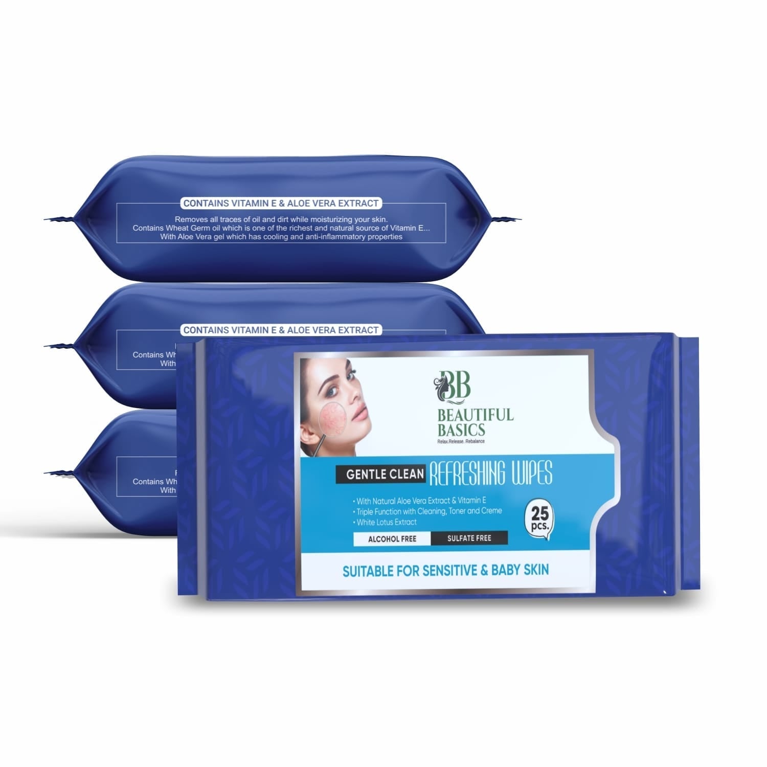 Refreshing Wet Wipes for Face | Facial Cleansing | Refreshing & Skin Hydration| Soothing for skin | pH Balance & Alcohol Free | Nourishing with Fruit extract | 25 Wipes - infinityexculsivestore.com