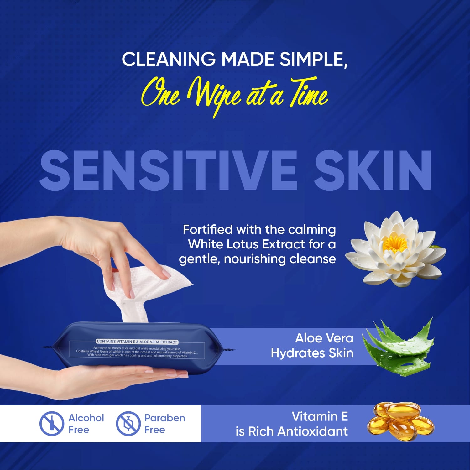 Refreshing Wet Wipes for Face | Facial Cleansing | Refreshing & Skin Hydration| Soothing for skin | pH Balance & Alcohol Free | Nourishing with Fruit extract | 25 Wipes - infinityexculsivestore.com
