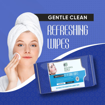 Refreshing Wet Wipes for Face | Facial Cleansing | Refreshing & Skin Hydration| Soothing for skin | pH Balance & Alcohol Free | Nourishing with Fruit extract | 25 Wipes - infinityexculsivestore.com