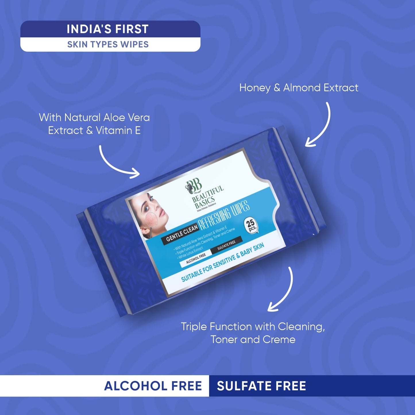 Refreshing Wet Wipes for Face | Facial Cleansing | Refreshing & Skin Hydration| Soothing for skin | pH Balance & Alcohol Free | Nourishing with Fruit extract | 25 Wipes - infinityexculsivestore.com