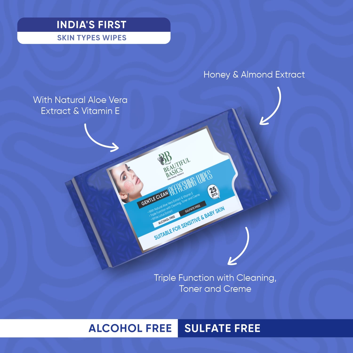 Refreshing Wet Wipes for Face | Facial Cleansing | Refreshing & Skin Hydration| Soothing for skin | pH Balance & Alcohol Free | Nourishing with Fruit extract | 25 Wipes - infinityexculsivestore.com