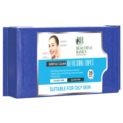 Refreshing Wet Wipes for Face | Facial Cleansing | Refreshing & Skin Hydration| Soothing for skin | pH Balance & Alcohol Free | Nourishing with Fruit extract | 25 Wipes - infinityexculsivestore.com