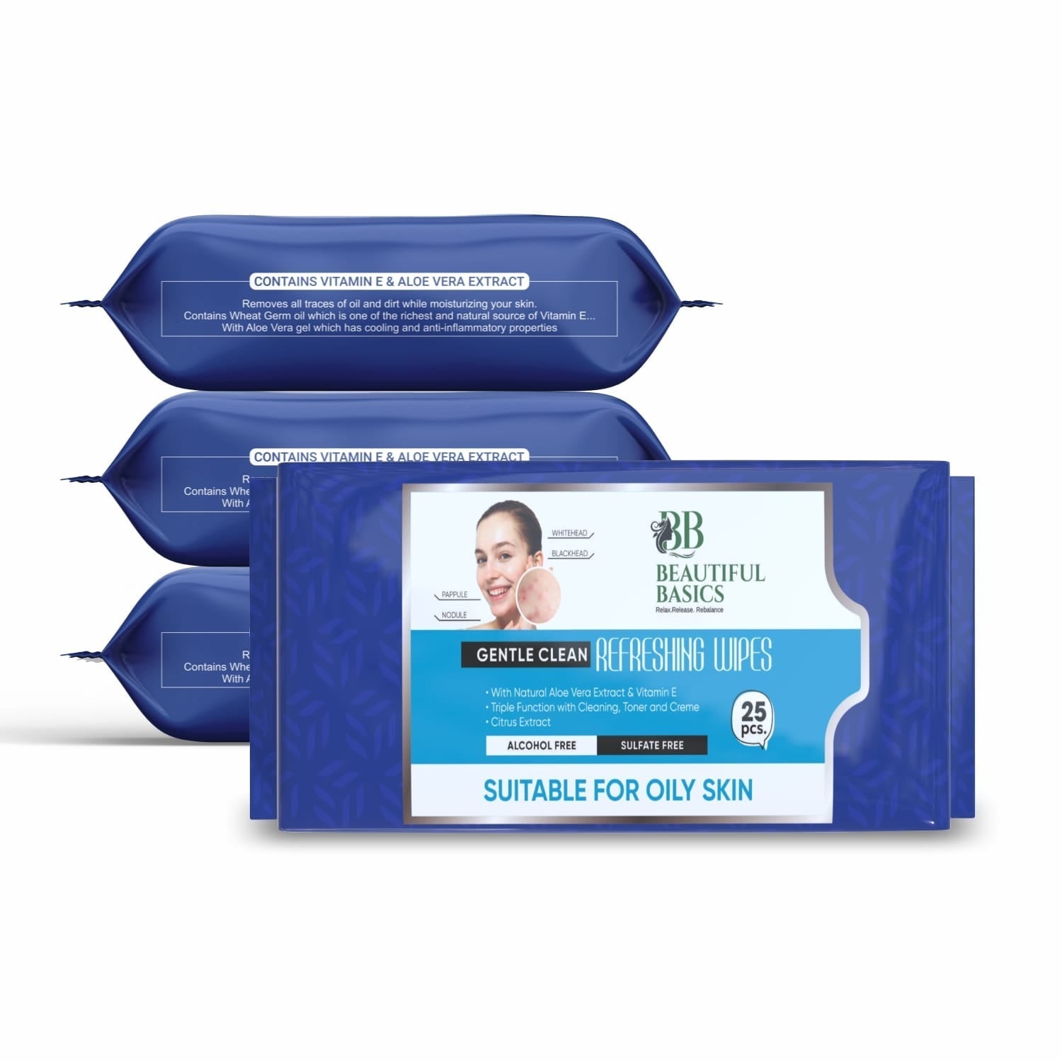 Refreshing Wet Wipes for Face | Facial Cleansing | Refreshing & Skin Hydration| Soothing for skin | pH Balance & Alcohol Free | Nourishing with Fruit extract | 25 Wipes - infinityexculsivestore.com