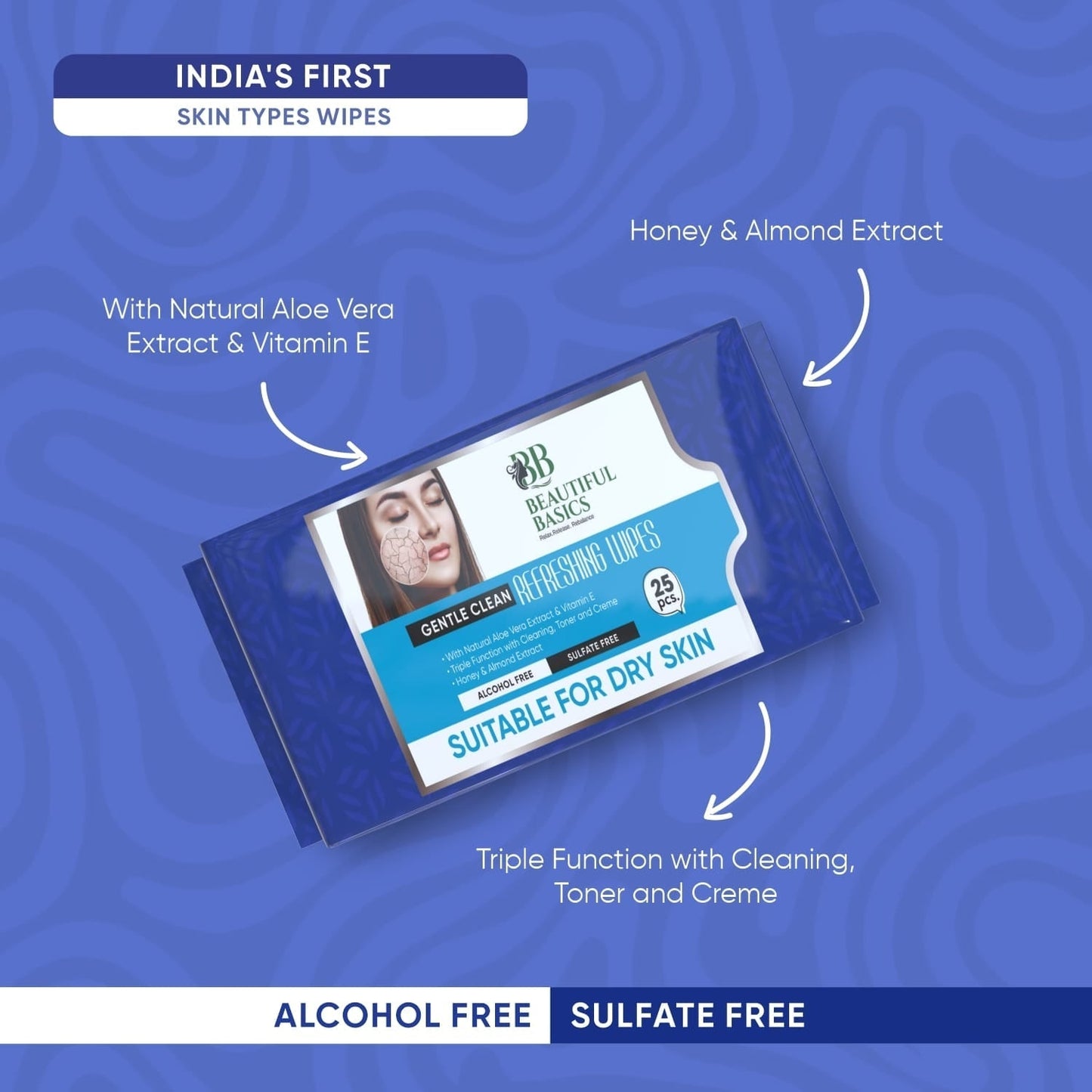 Refreshing Wet Wipes for Face | Facial Cleansing | Refreshing & Skin Hydration| Soothing for skin | pH Balance & Alcohol Free | Nourishing with Fruit extract | 25 Wipes - infinityexculsivestore.com