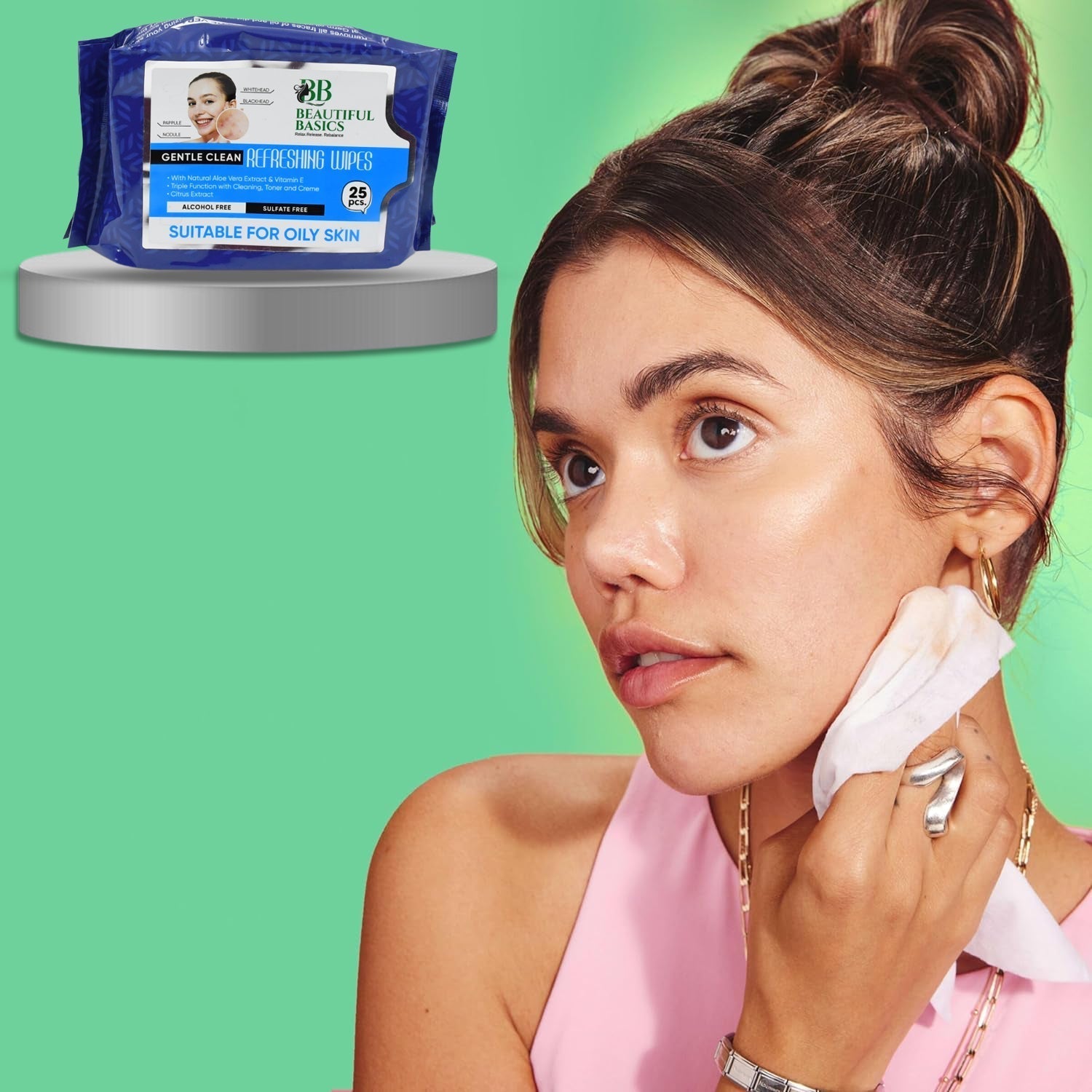 Refreshing Wet Wipes for Face | Facial Cleansing | Refreshing & Skin Hydration| Soothing for skin | pH Balance & Alcohol Free | Nourishing with Fruit extract | 25 Wipes - infinityexculsivestore.com