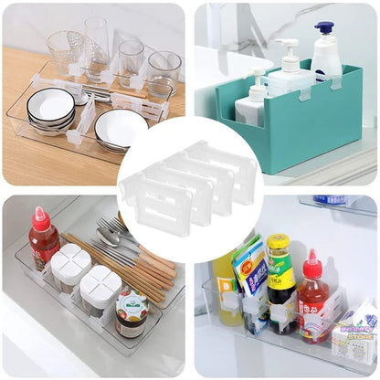 Refrigerator Internal Drawer Shelf Divider Clip (4 Pcs Set) - infinityexculsivestore.com