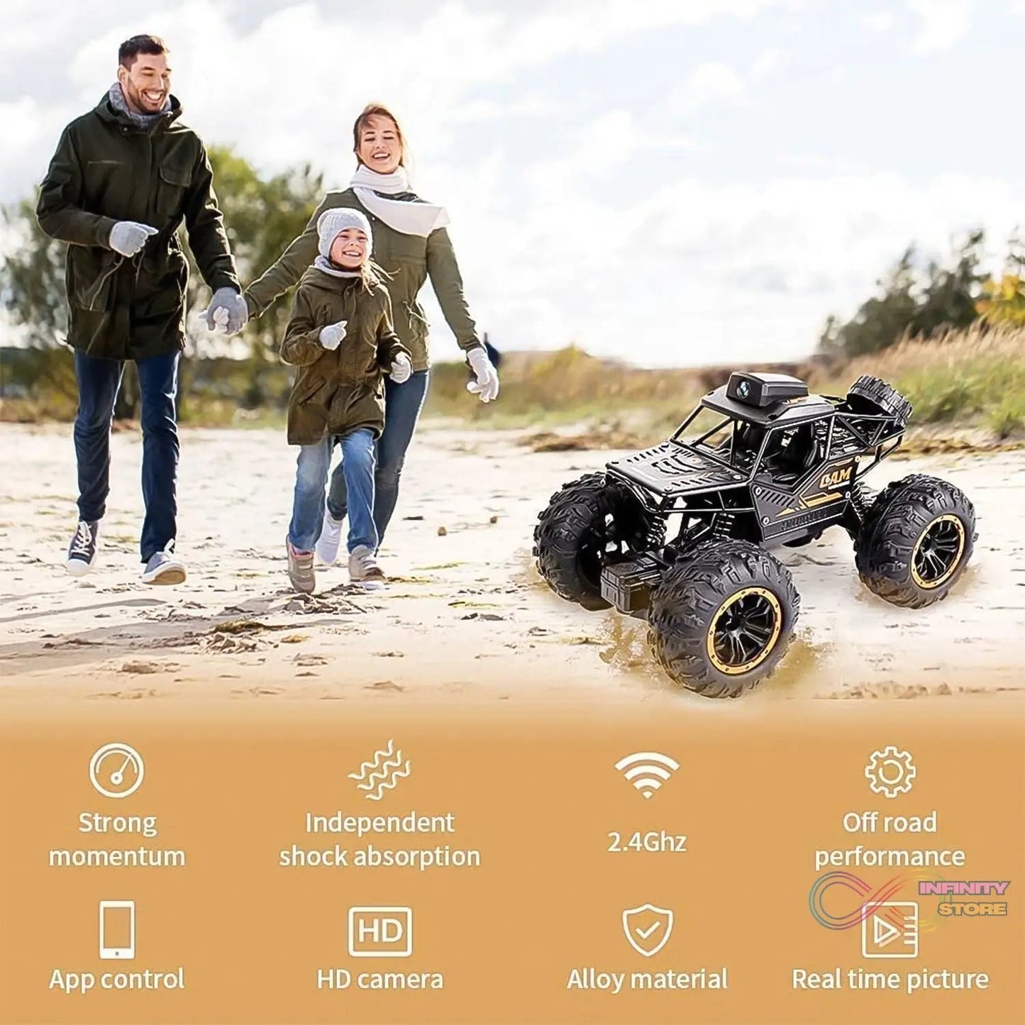 Remote Control Off - Road Truck with HD Camera - infinityexculsivestore.com