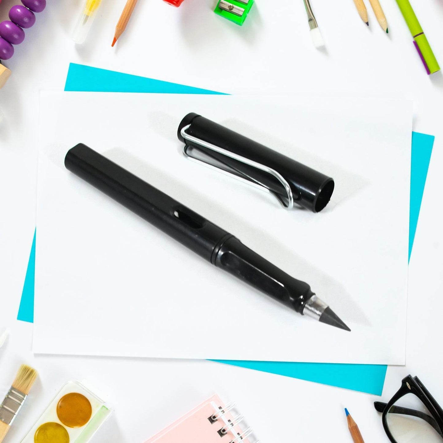 2In1 Everlasting Pencil Replaceable Head With Eraser, Inkless Pencils Eternal, Infinite Pencil, Portable Everlasting Pencil Reusable Erasable, Magic Pencils for Kids Painting Stationary (12 Pcs Set) - infinityexculsivestore.com