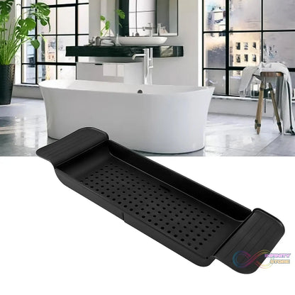 Retractable Bath Caddy, Retractable Bathtub (78 Cm Long Adjust / 1 Pc / With Brown Box) - infinityexculsivestore.com