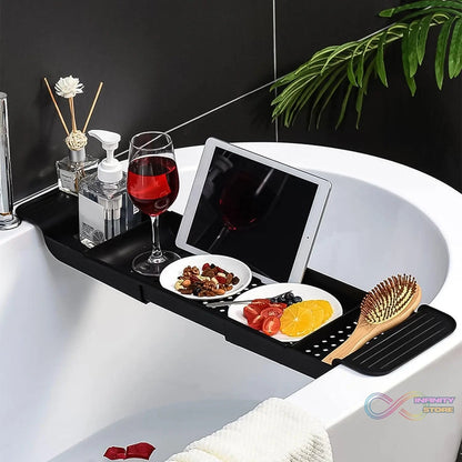 Retractable Bath Caddy, Retractable Bathtub (78 Cm Long Adjust / 1 Pc / With Brown Box) - infinityexculsivestore.com
