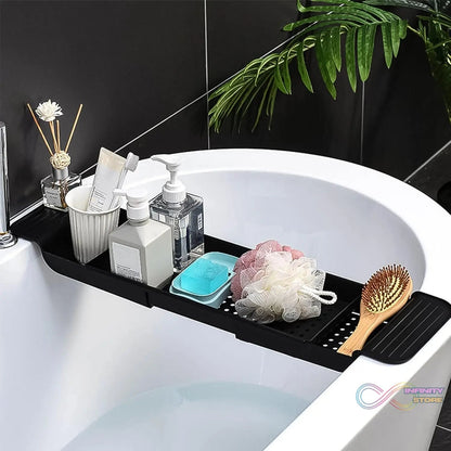 Retractable Bath Caddy, Retractable Bathtub (78 Cm Long Adjust / 1 Pc / With Brown Box) - infinityexculsivestore.com