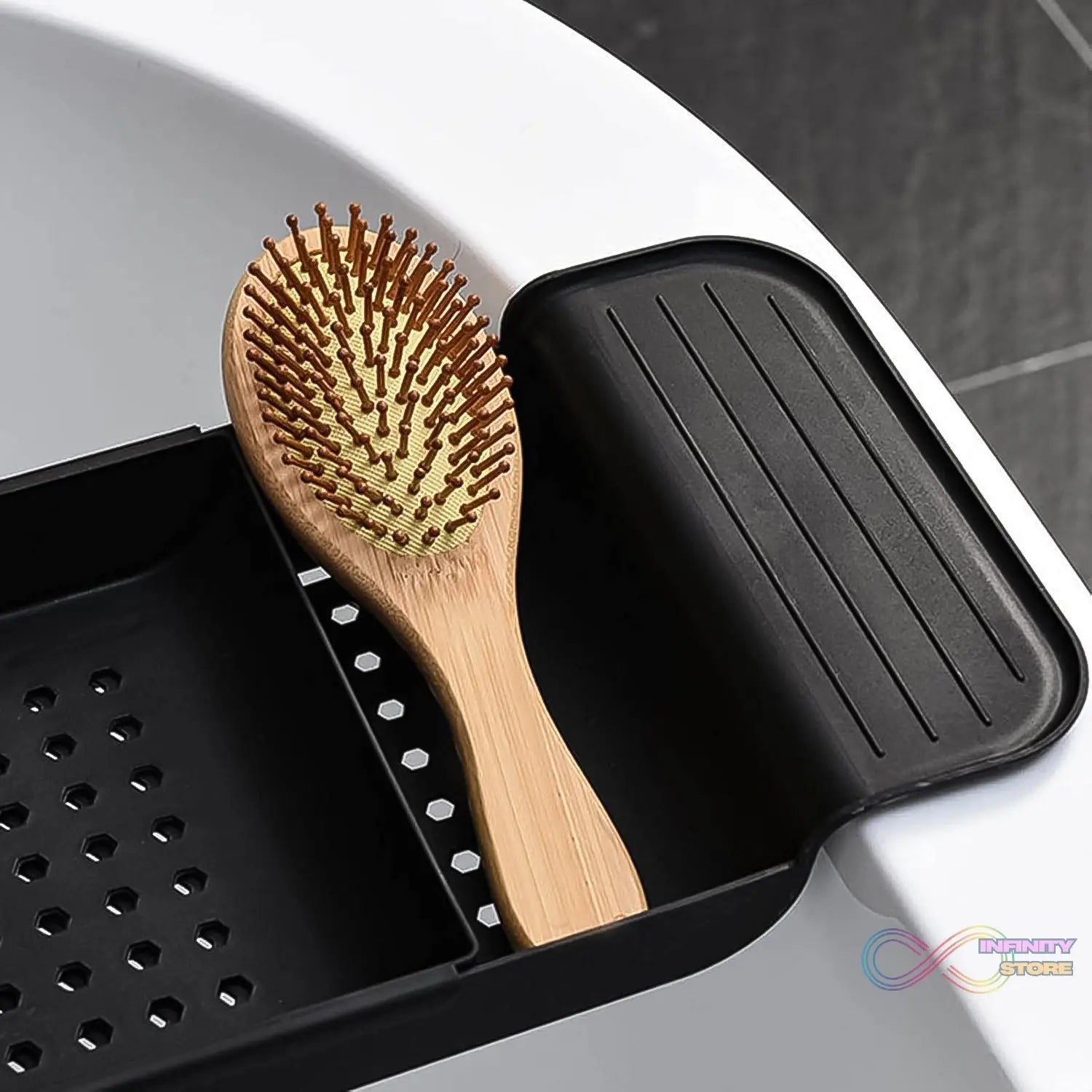 Retractable Bath Caddy, Retractable Bathtub (78 Cm Long Adjust / 1 Pc / With Brown Box) - infinityexculsivestore.com