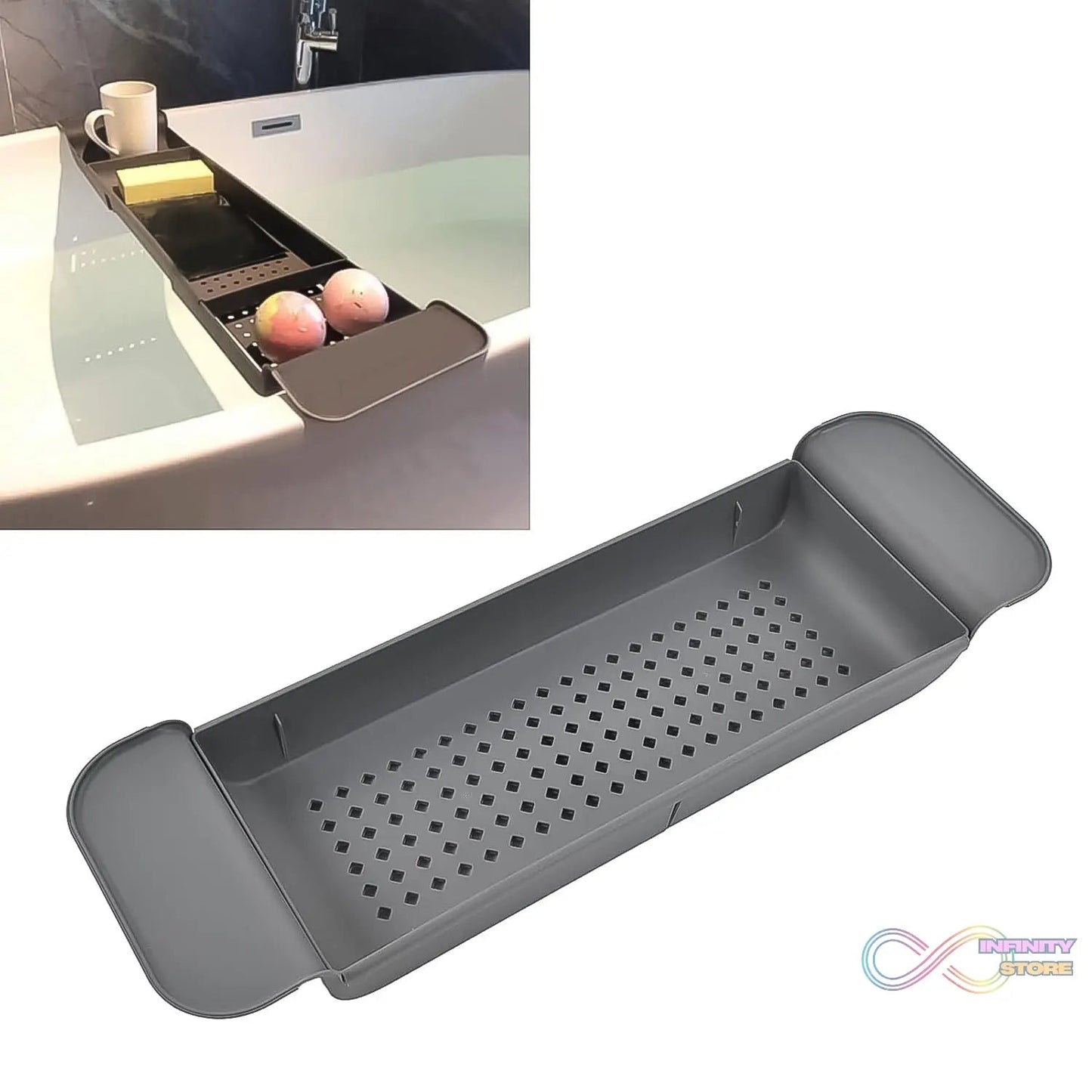 Retractable Bath Caddy, Retractable Bathtub (78 Cm Long Adjust / 1 Pc / With White Box) - infinityexculsivestore.com
