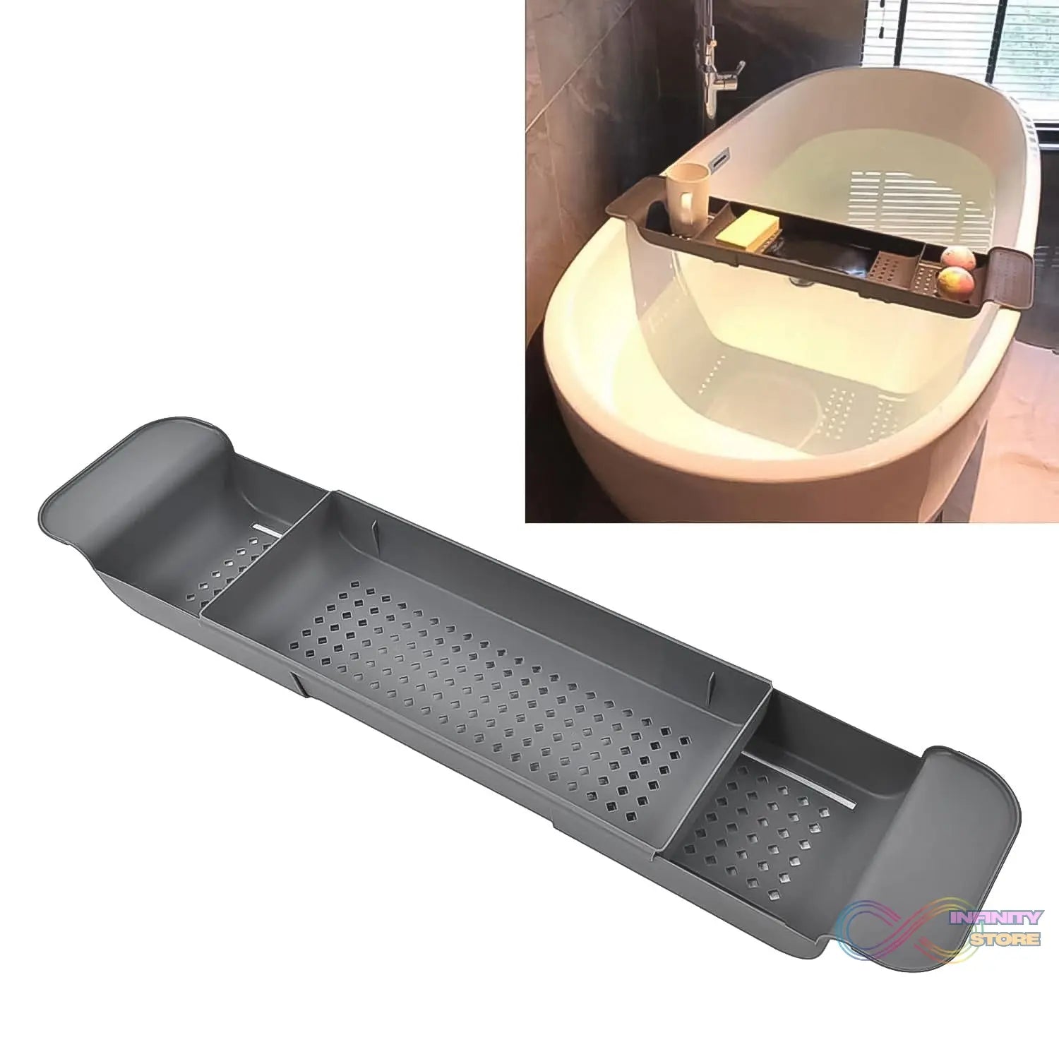 Retractable Bath Caddy, Retractable Bathtub (78 Cm Long Adjust / 1 Pc / With White Box) - infinityexculsivestore.com
