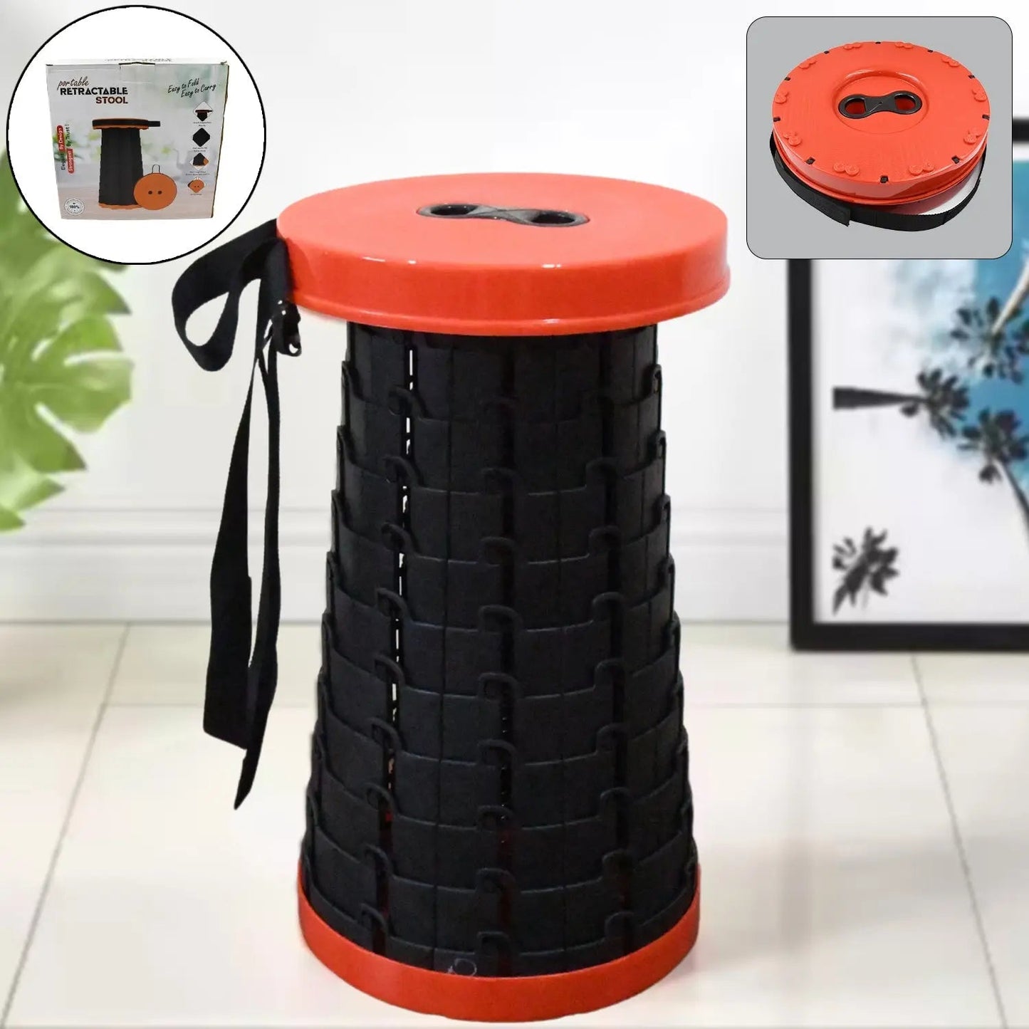 Retractable Folding Stools (1 Pc) - infinityexculsivestore.com