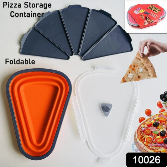 Reusable Pizza Storage Containers with 5 Microwavable Serving Trays, Silicone Container Expandable & Adjustable for Packing Pizza at home / outdoor - infinityexculsivestore.com