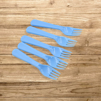 Reusable Premium Heavy Weight Plastic Forks, Party Supplies, One Size, plastic 5pc Serving Fork Set for kitchen, Travel, Home (5pc) - infinityexculsivestore.com