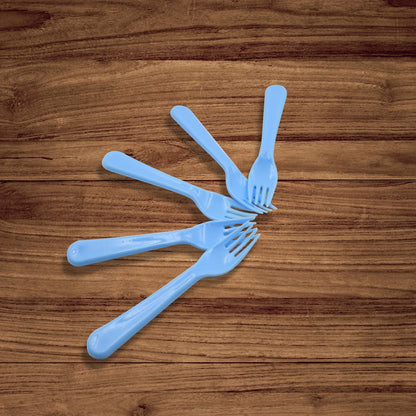 Reusable Premium Heavy Weight Plastic Forks, Party Supplies, One Size, plastic 5pc Serving Fork Set for kitchen, Travel, Home (5pc) - infinityexculsivestore.com
