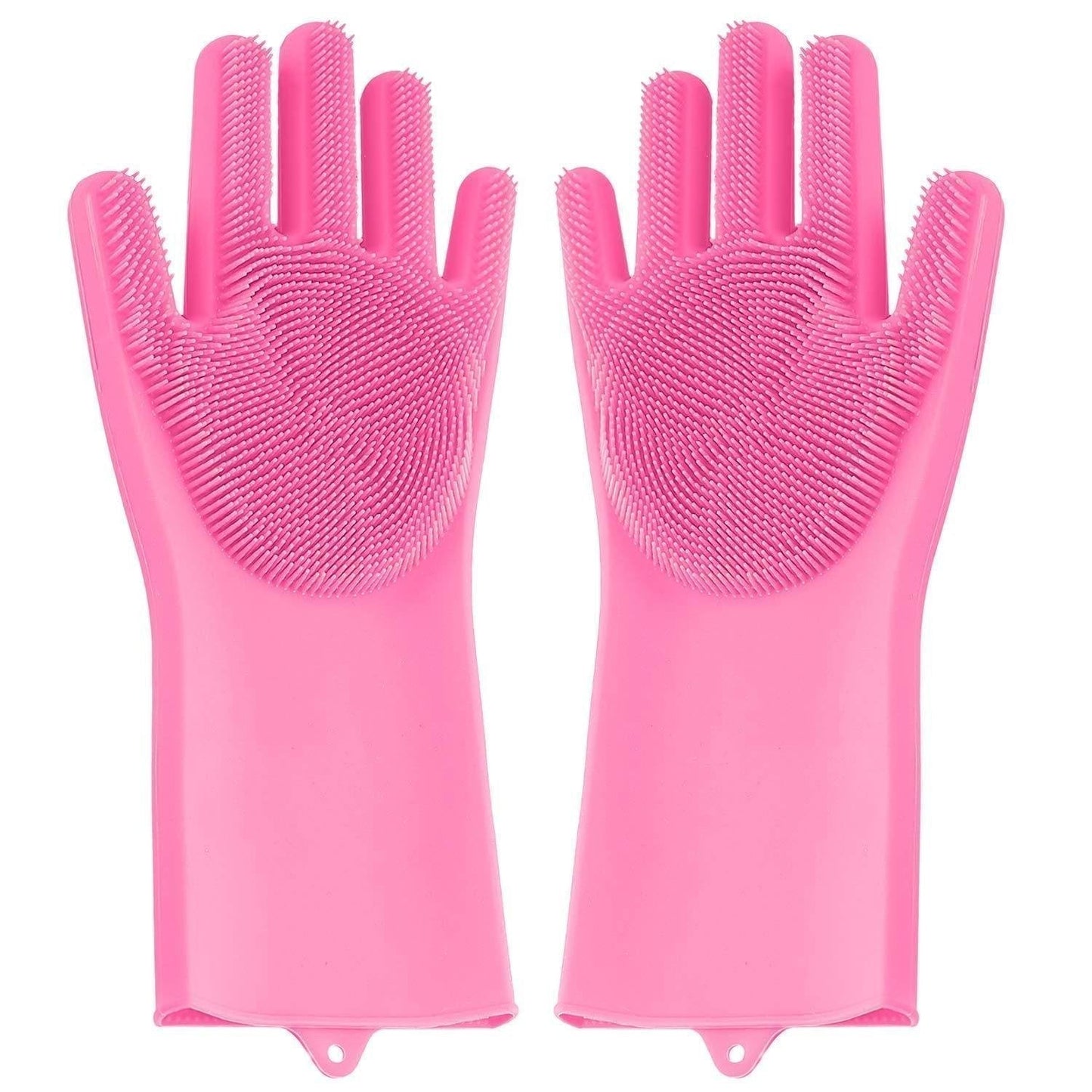 Reusable Silicone Cleaning Brush Scrubber Gloves (Multicolor) - infinityexculsivestore.com