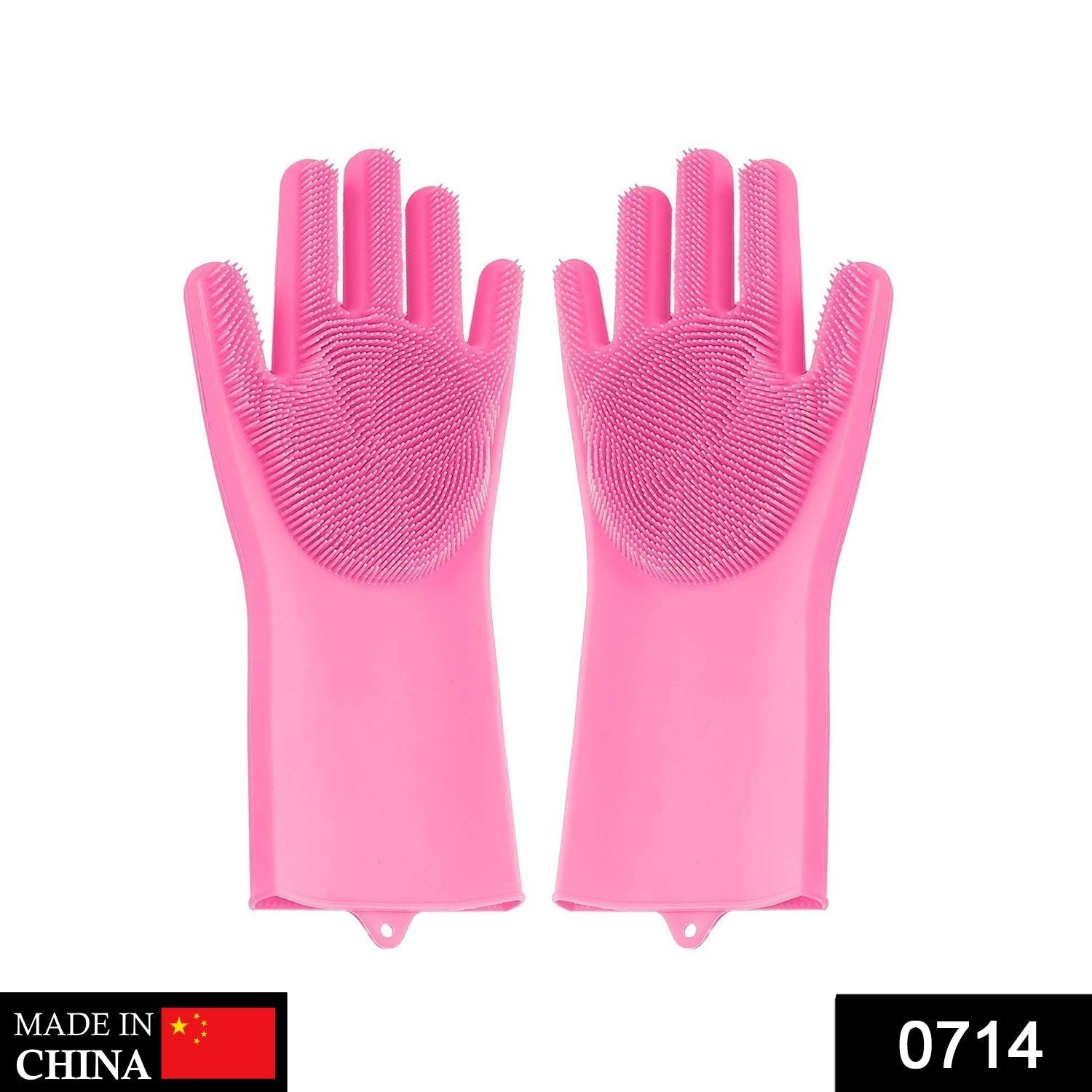 Reusable Silicone Cleaning Brush Scrubber Gloves (Multicolor) - infinityexculsivestore.com