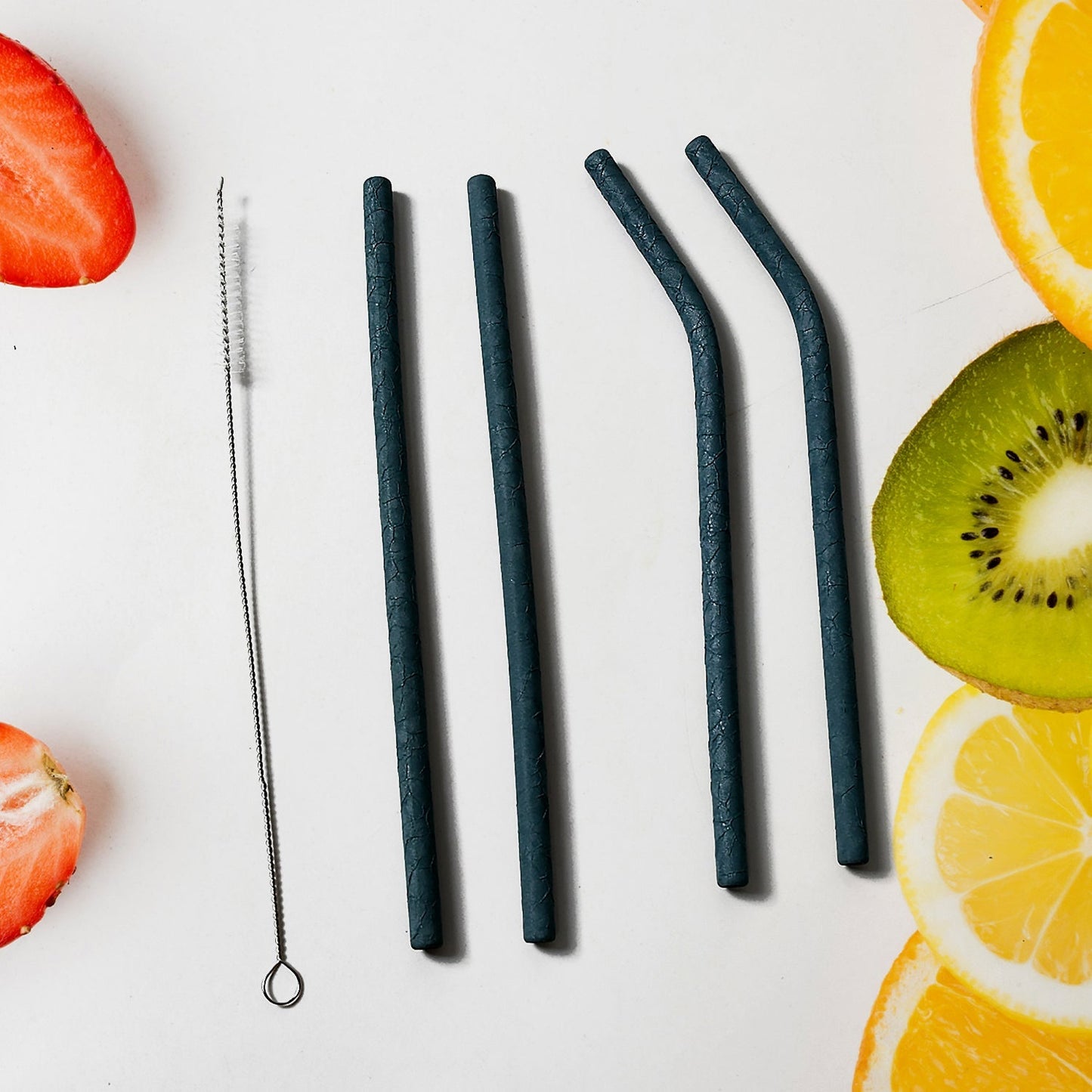 Reusable Stainless Steel Straw with cleaning Brush Long Drinking Straws for Coffee Tumbler Travel Mug Cup, Dishwasher Safe for Toddlers & Kids (5 Pcs Set) - infinityexculsivestore.com