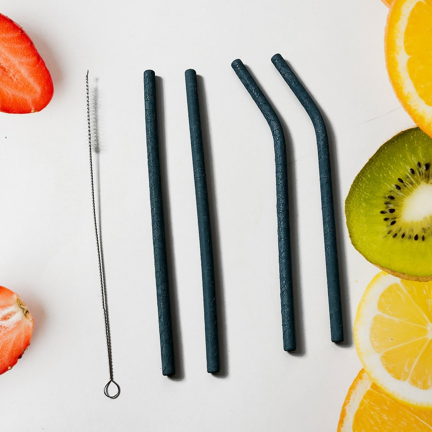 Reusable Stainless Steel Straw with cleaning Brush Long Drinking Straws for Coffee Tumbler Travel Mug Cup, Dishwasher Safe for Toddlers & Kids (5 Pcs Set) - infinityexculsivestore.com