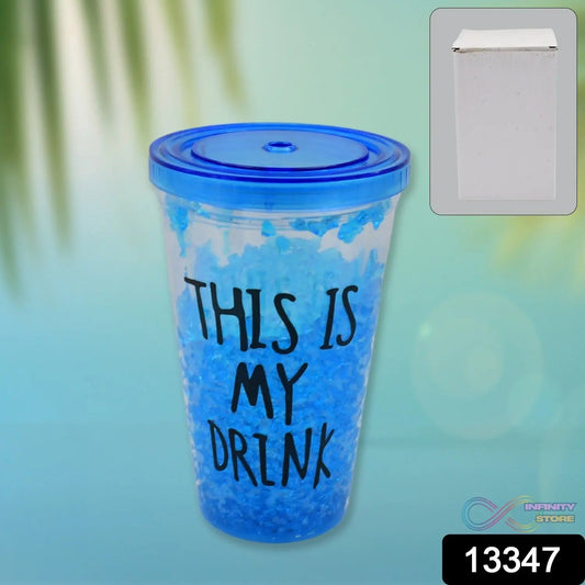 Reusable Tea Coffee Tumbler with Lid Double Wall (1 Pc / Mix Colour / Without Straw) - infinityexculsivestore.com