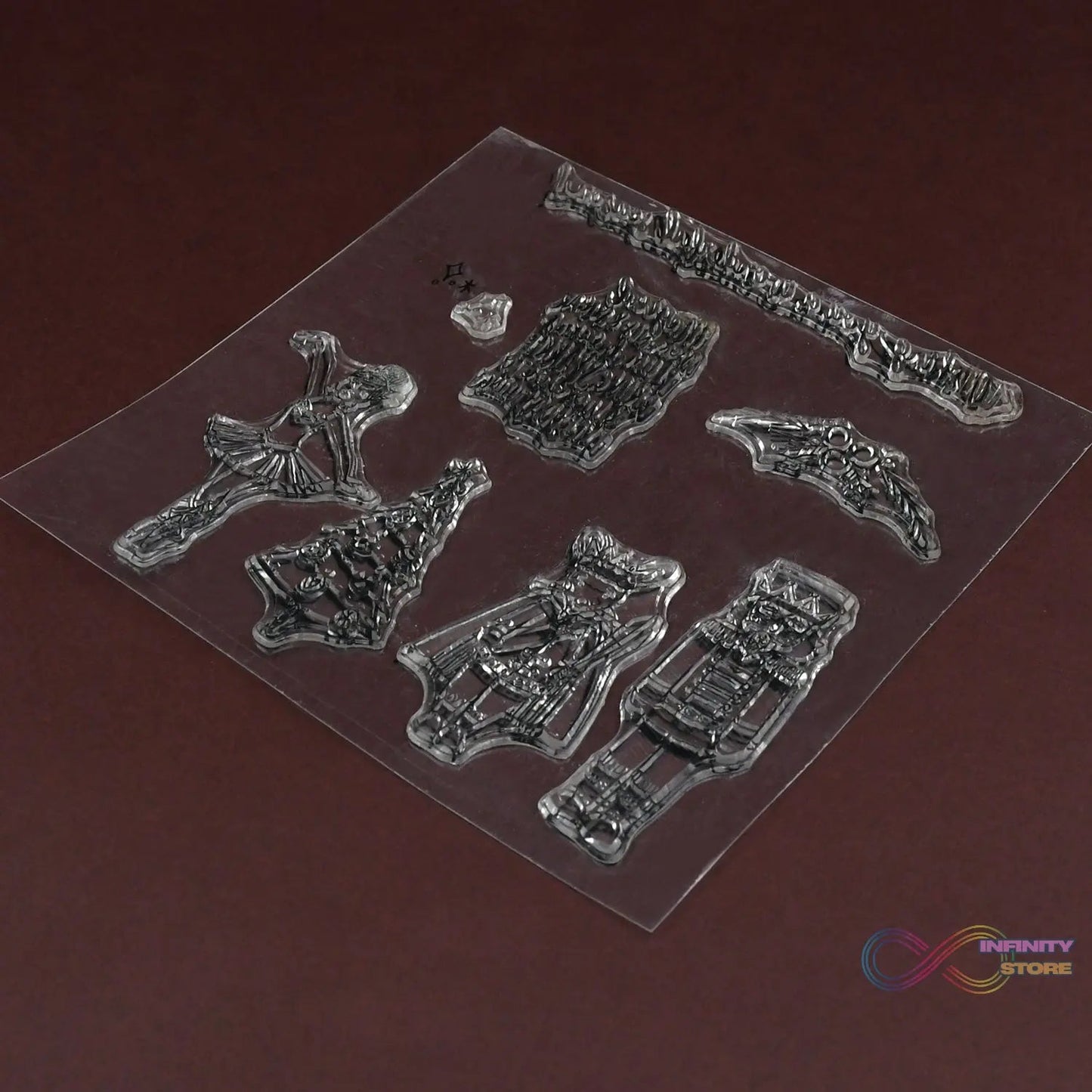 Reusable Transparent Rubber Stamp for Paper Crafts (Mix Design / 1 Sheet) - infinityexculsivestore.com