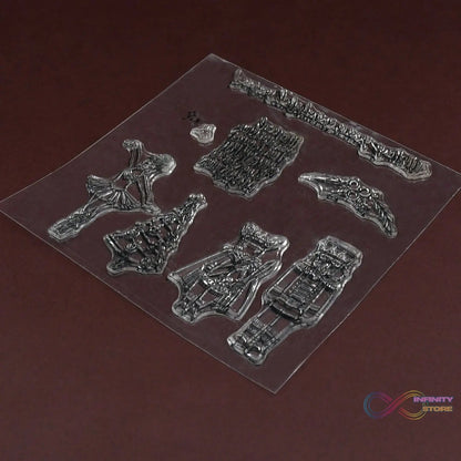 Reusable Transparent Rubber Stamp for Paper Crafts (Mix Design / 1 Sheet) - infinityexculsivestore.com