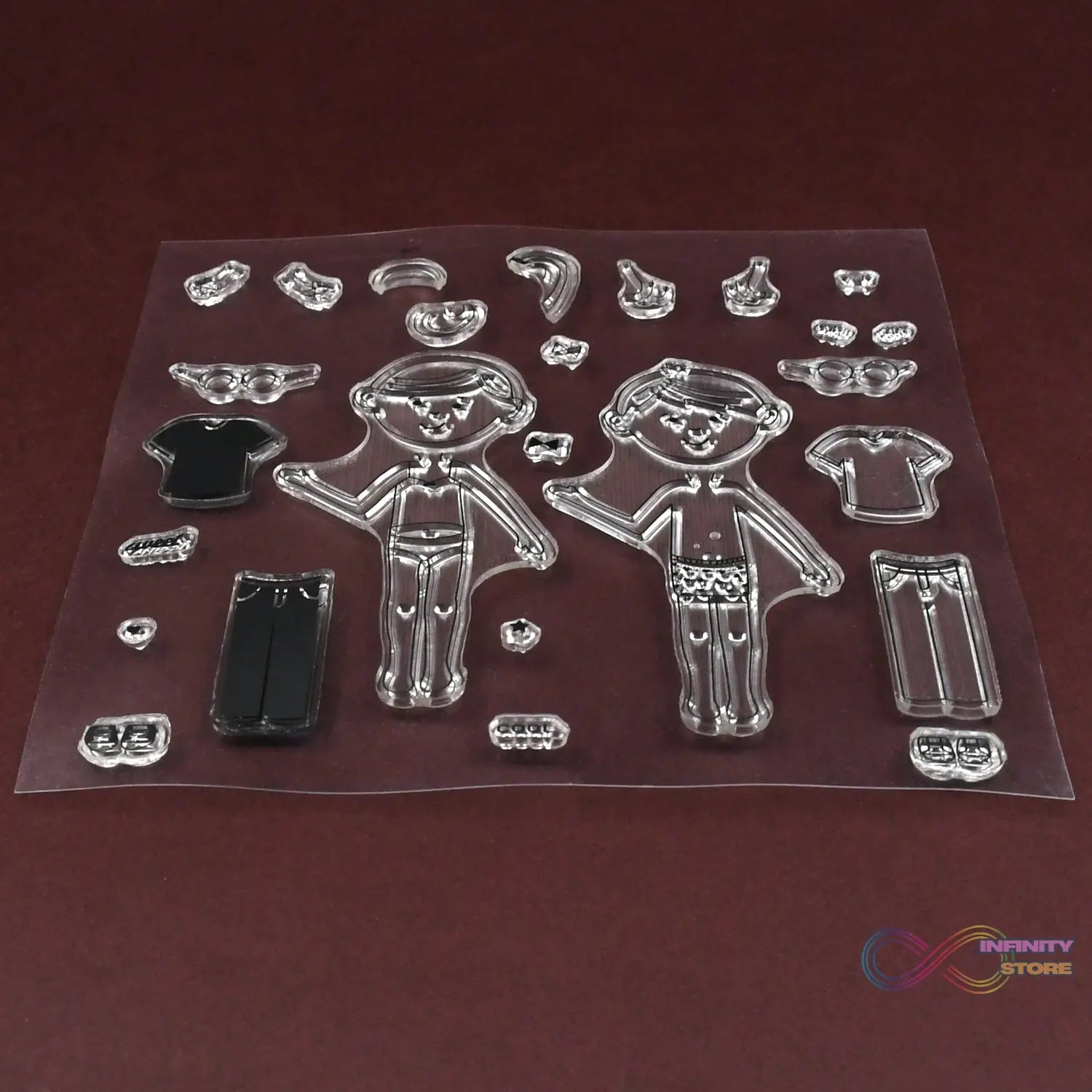 Reusable Transparent Rubber Stamp for Paper Crafts (Mix Design / 1 Sheet) - infinityexculsivestore.com