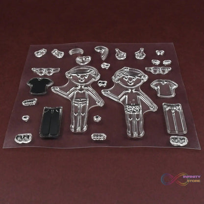 Reusable Transparent Rubber Stamp for Paper Crafts (Mix Design / 1 Sheet) - infinityexculsivestore.com