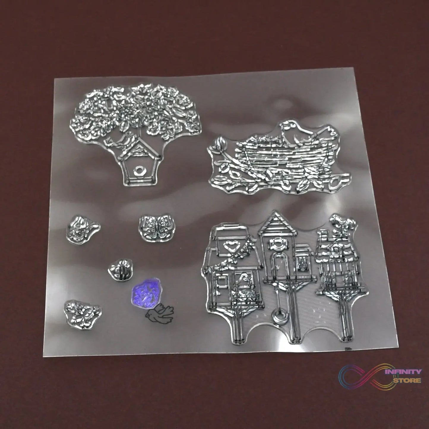 Reusable Transparent Rubber Stamp for Paper Crafts (Mix Design / 1 Sheet) - infinityexculsivestore.com