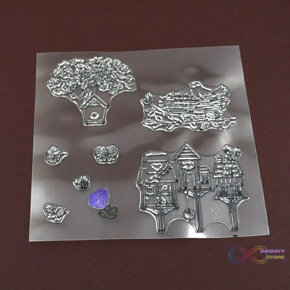 Reusable Transparent Rubber Stamp for Paper Crafts (Mix Design / 1 Sheet) - infinityexculsivestore.com