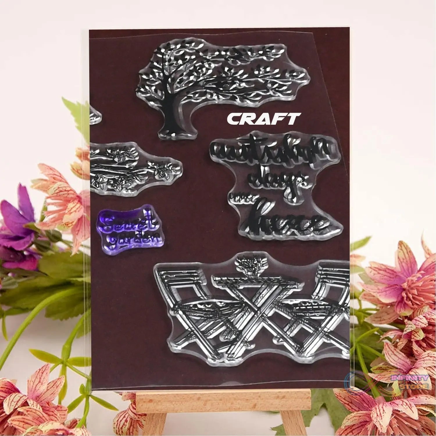 Reusable Transparent Rubber Stamp for Paper Crafts (Mix Design / 1 Sheet) - infinityexculsivestore.com
